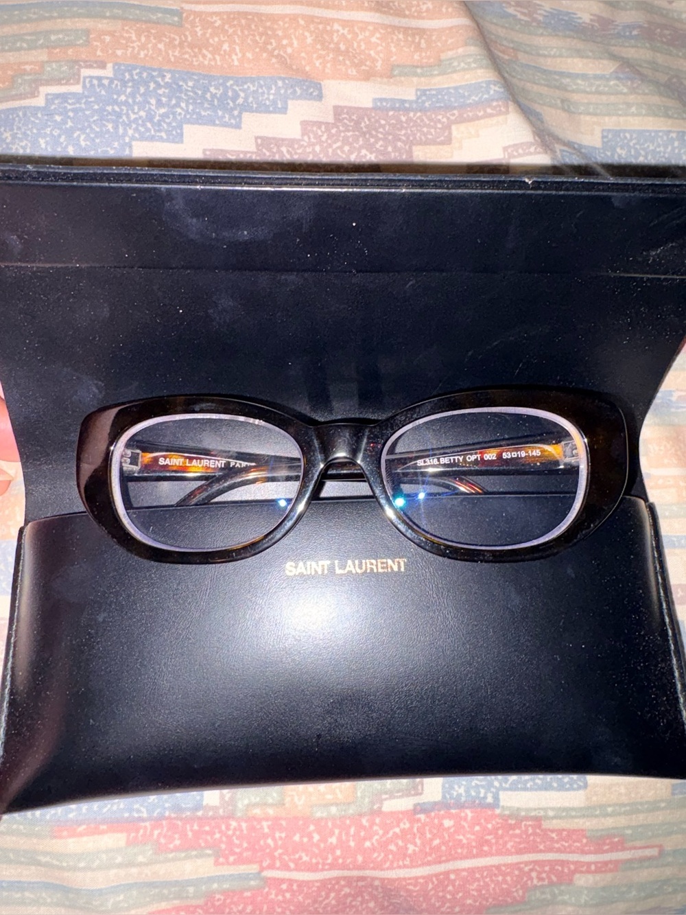 Saint Laurent Betty Tortoise Oval Women's Eyeglasses